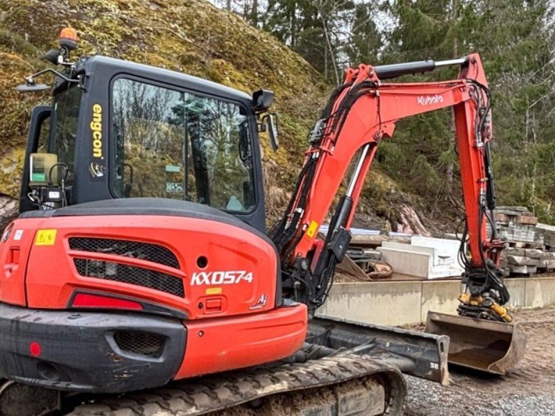 Kubota KX057-4 Engcon Rotortilt Auktion & Salg AFGIV BUD STARTPRI