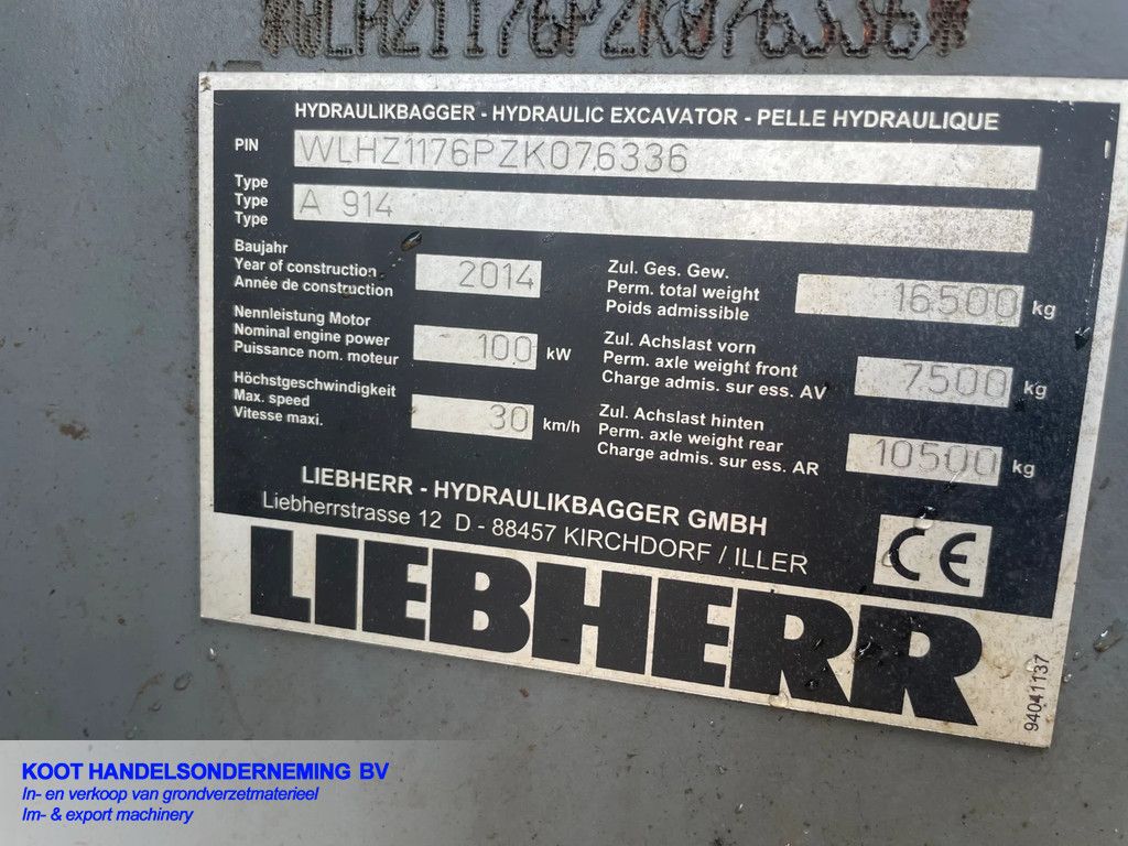 Liebherr A914 A 914 +DKS (Top condition)