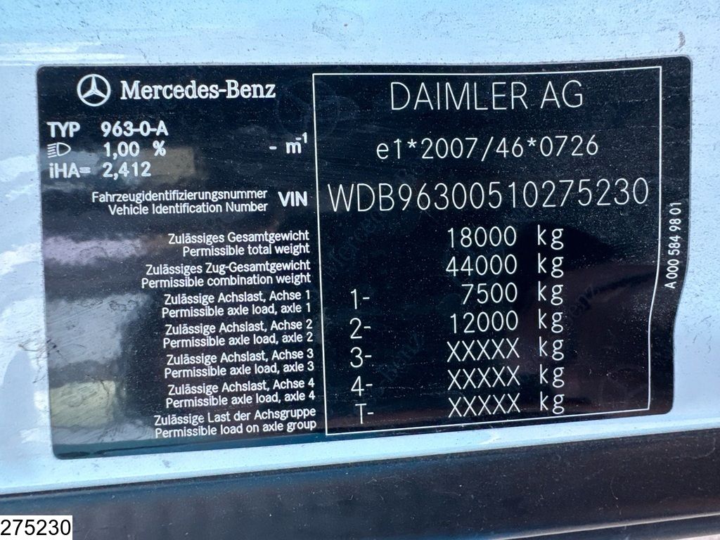 Mercedes Actros 2348 6x2, EURO 6, Retarder, PTO, Standairco