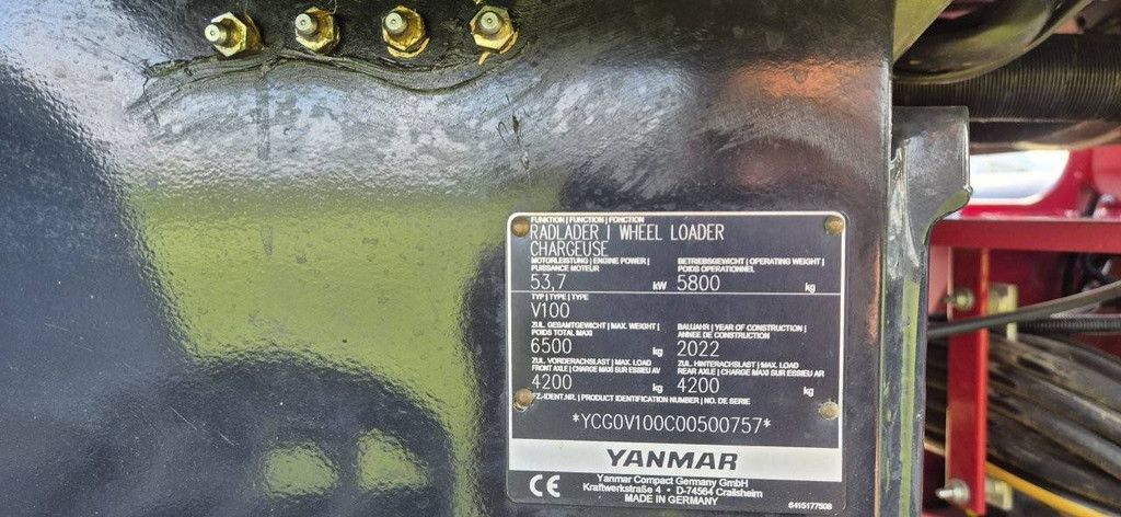 Yanmar SV100 Diesel Wheel Loader 53kW 2022