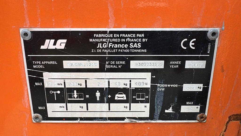 JLG Toucan 1210 Electric Mast Lift 200kg 12m 2007