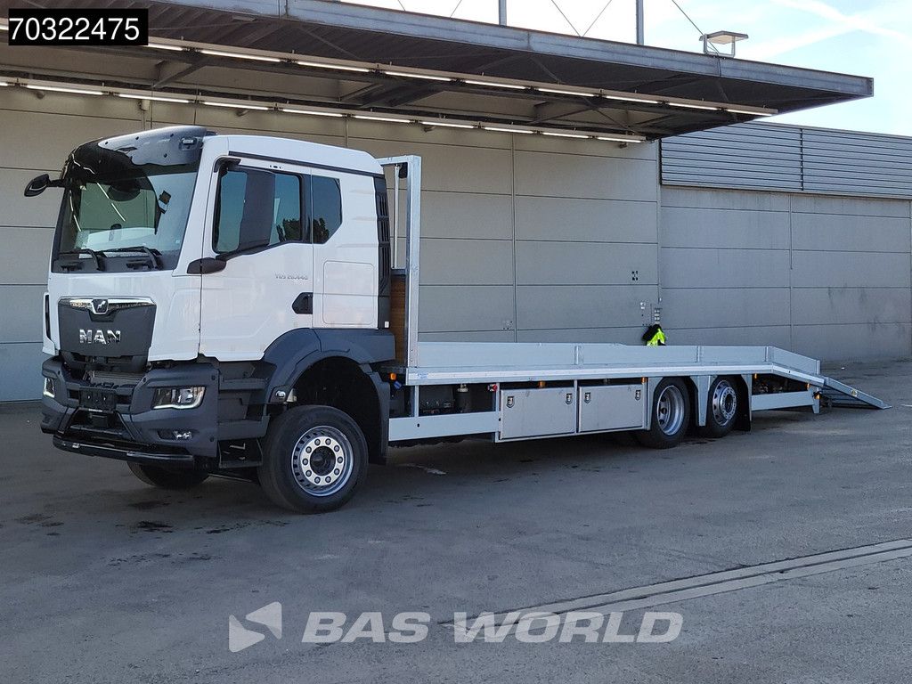 MAN TGS 26.440 6X2 NEW! Oprijwagen Machine transporter Hydraulic ramps Automatic Euro 6