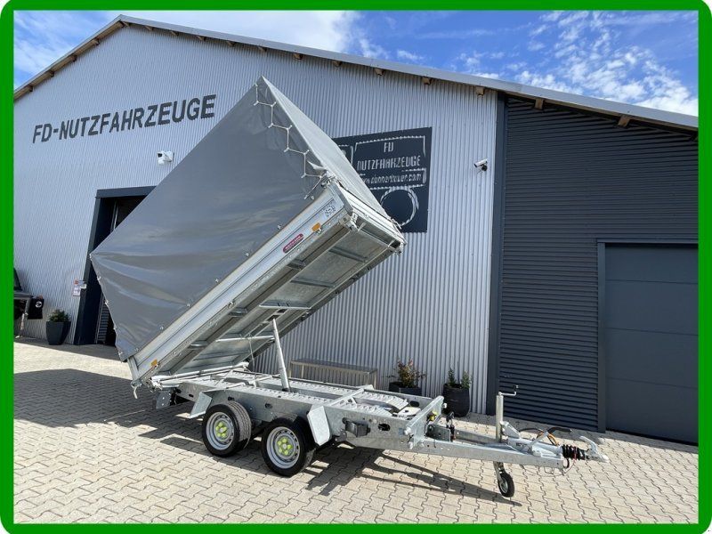 Wörmann 3 Seiten Kipper mit Plane, E-Pumpe, Rampen , 3000 kg, Neuwertig