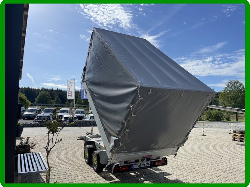 Wörmann 3 Seiten Kipper mit Plane, E-Pumpe, Rampen , 3000 kg, Neuwertig