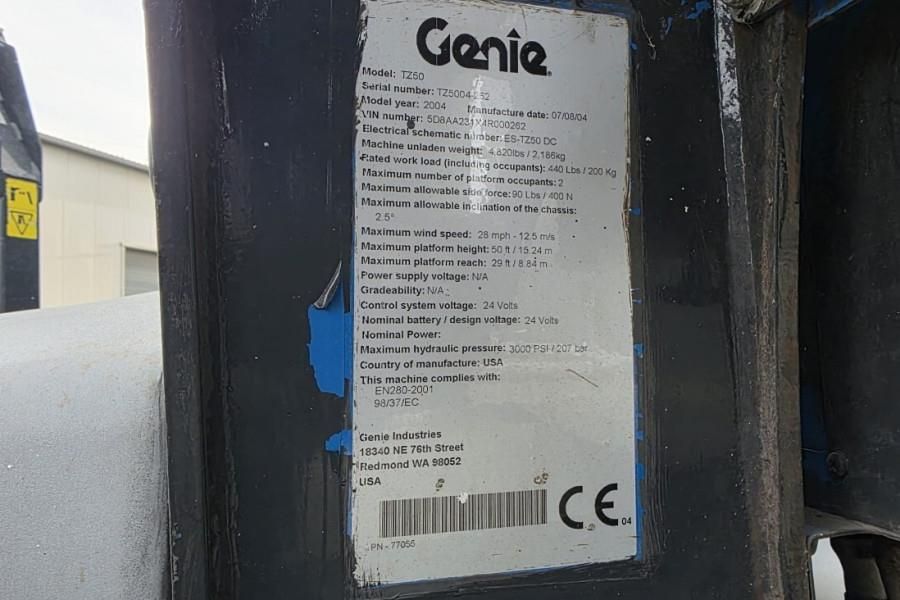 Genie TZ50 Hybrid, 17m Working Height, 9m Reach, 200kg C