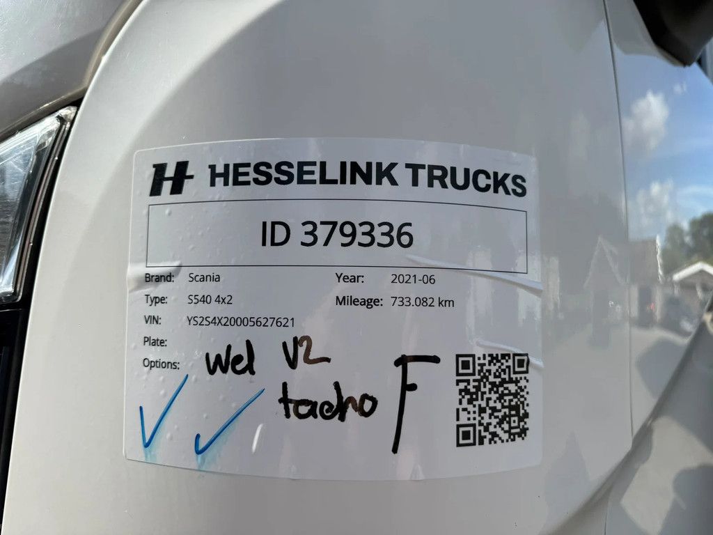 Scania S540 NGS 4X2 Retarder 2x tank Standairco EURO 6E 733.082KM