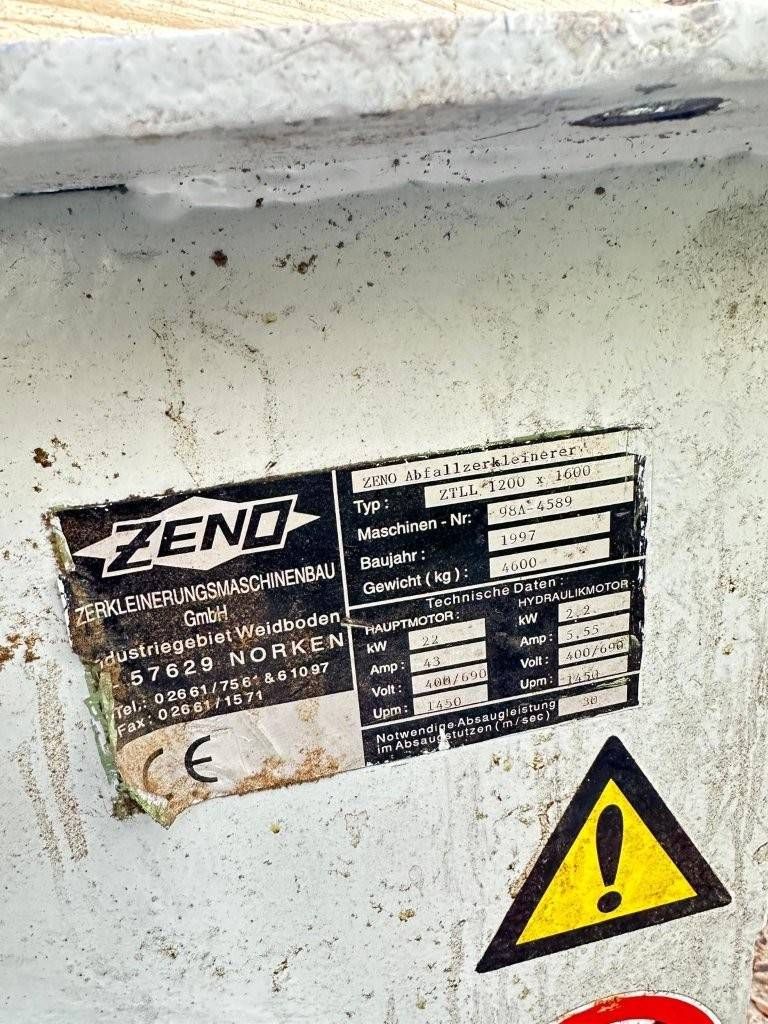 Shredder Zeno ZTLL 1200x1600 Electric 1997
