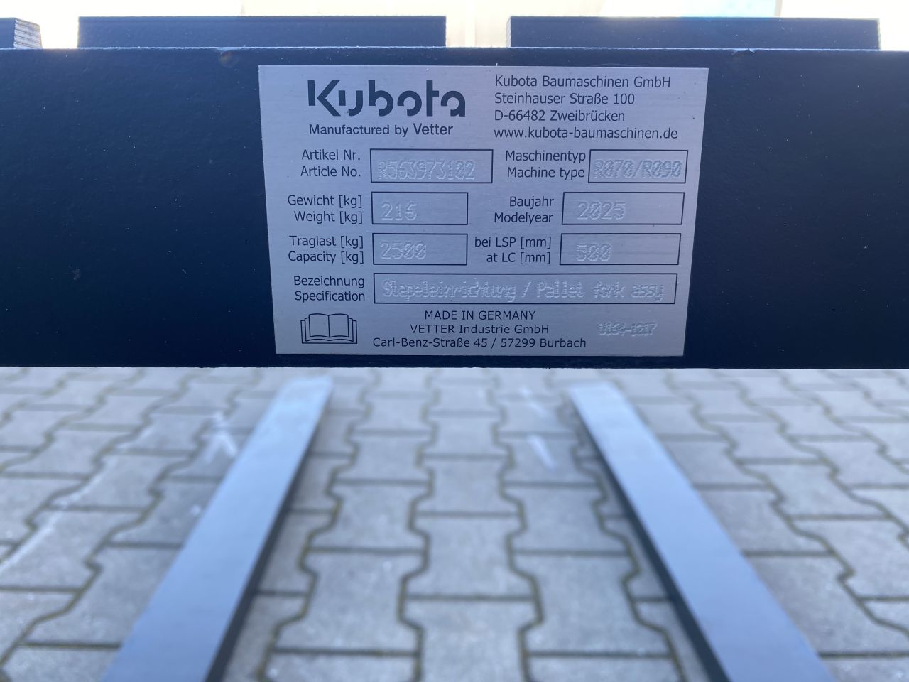 Palletvork Zettelmeyer / Volvo Compact Snelwissel