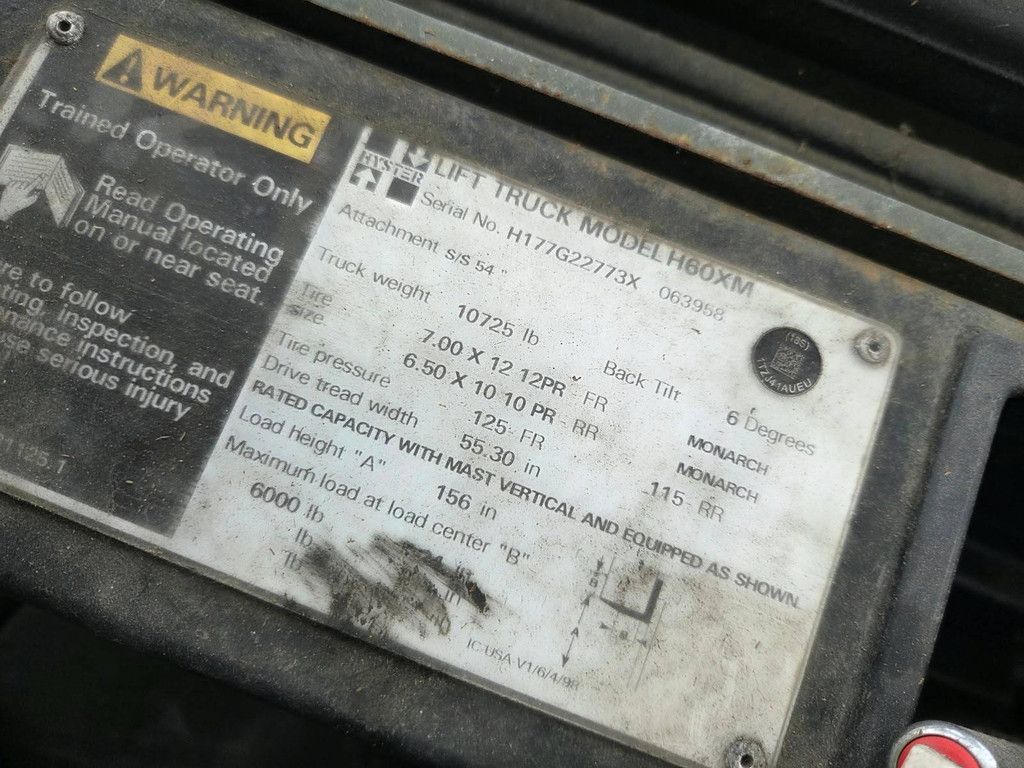 Gabelstapler Hyster H60XM Diesel 2700 kg 6 m