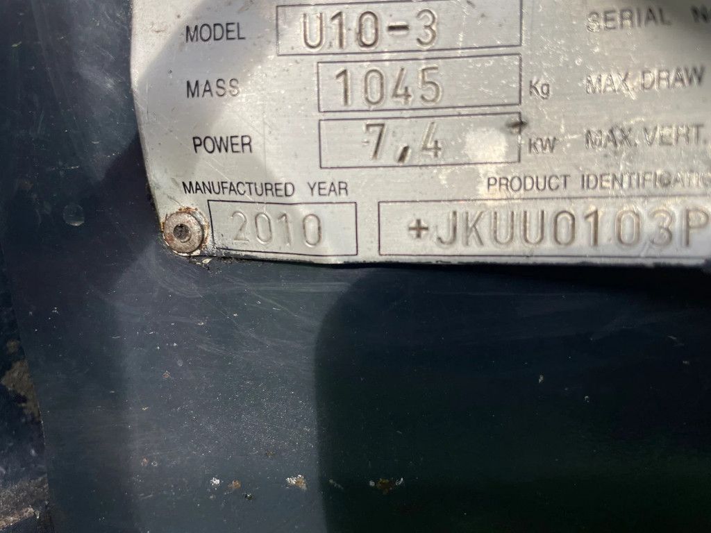 Kubota U10-3 minigraafmachine