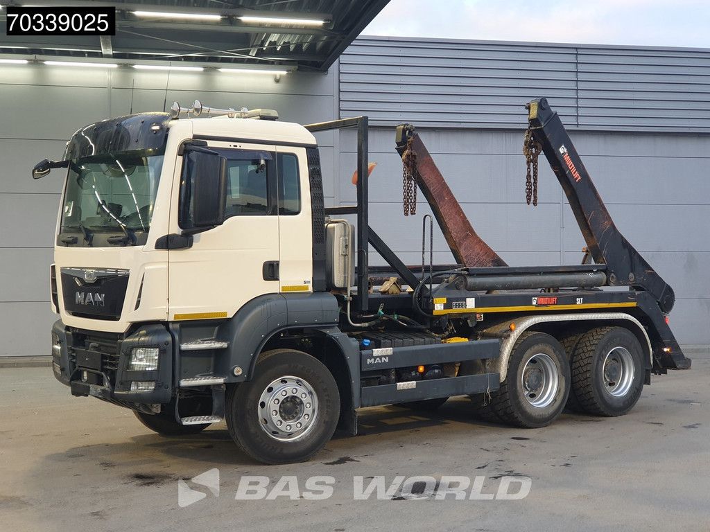 MAN TGS 26.460 6X4 Full Steel Big-Axle Hiab Skip Loader Euro 6