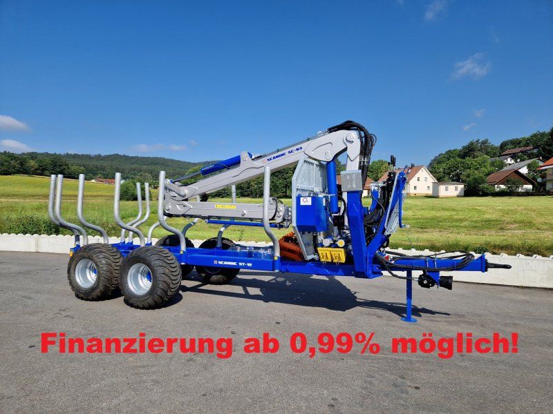 Scandic ST-12D 16t Druckluft 9m Kran 750kg Hubkraft Seilwinde Rückewagen