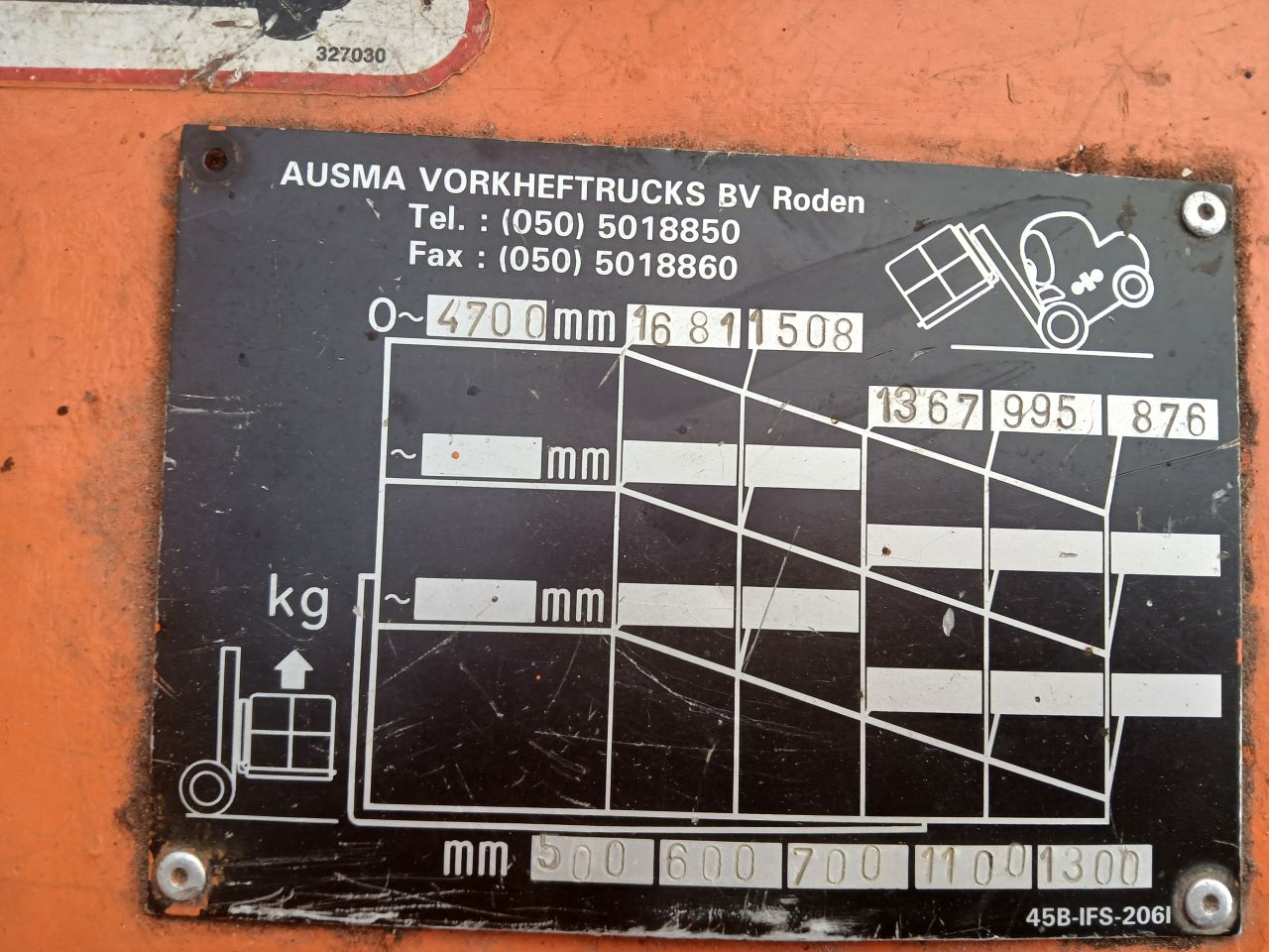 Halla h3f18t /side shift / driedelig mast