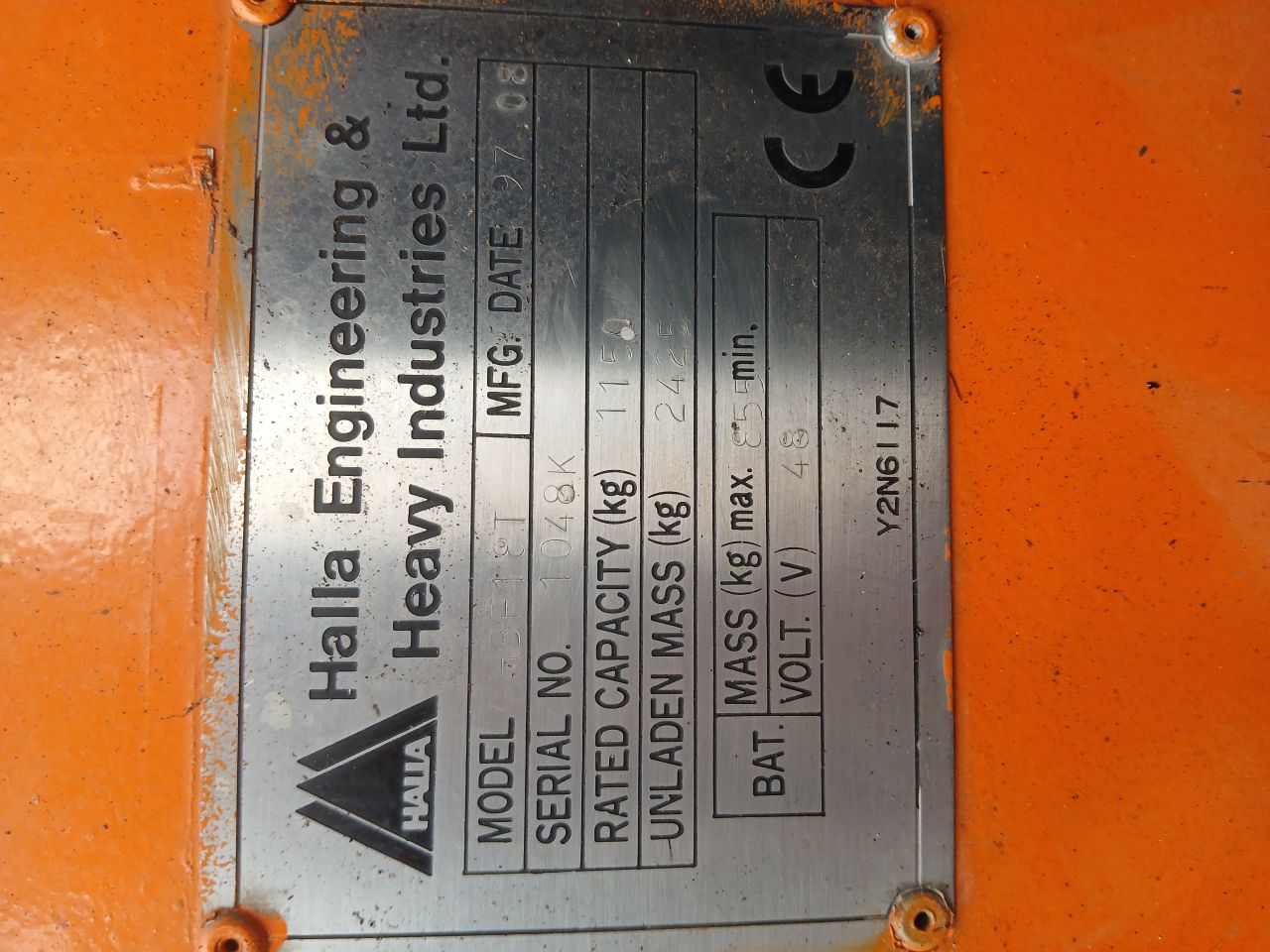 Halla h3f18t /side shift / driedelig mast