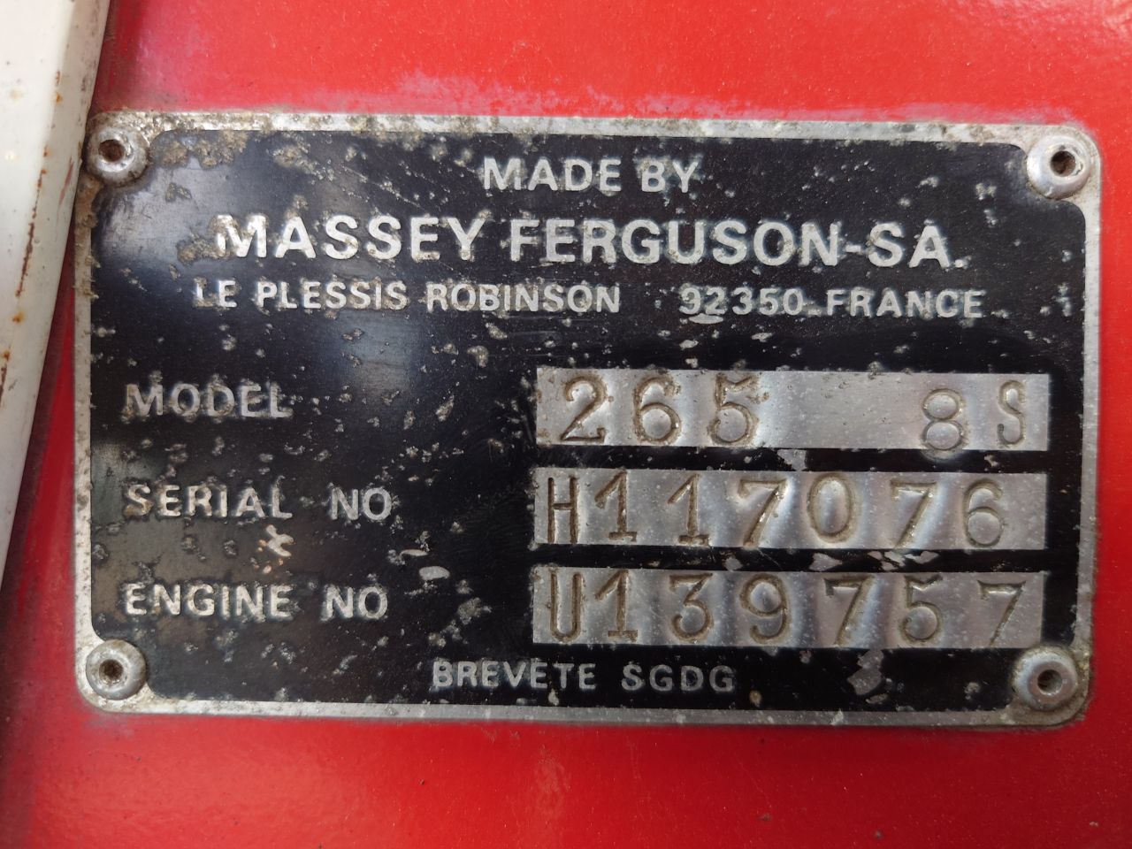 Massey Ferguson MF 265 A4/236