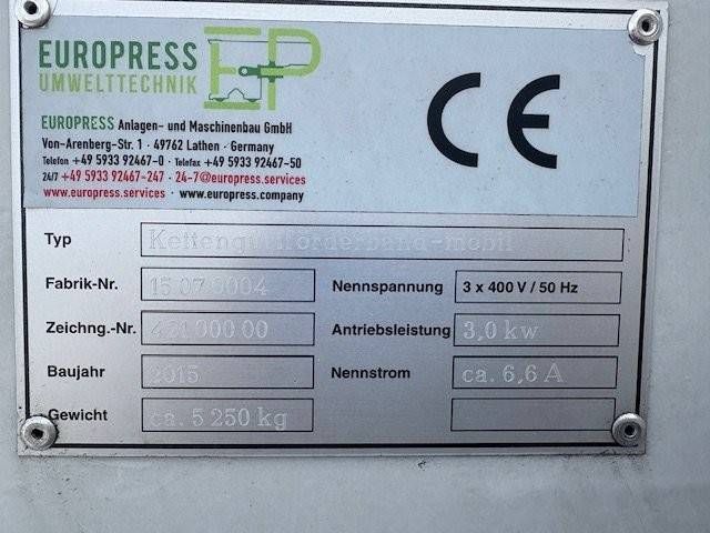 Kettenförderband Euro Press Kettengutförderband-Mobil Electric 3,0 kW 2015