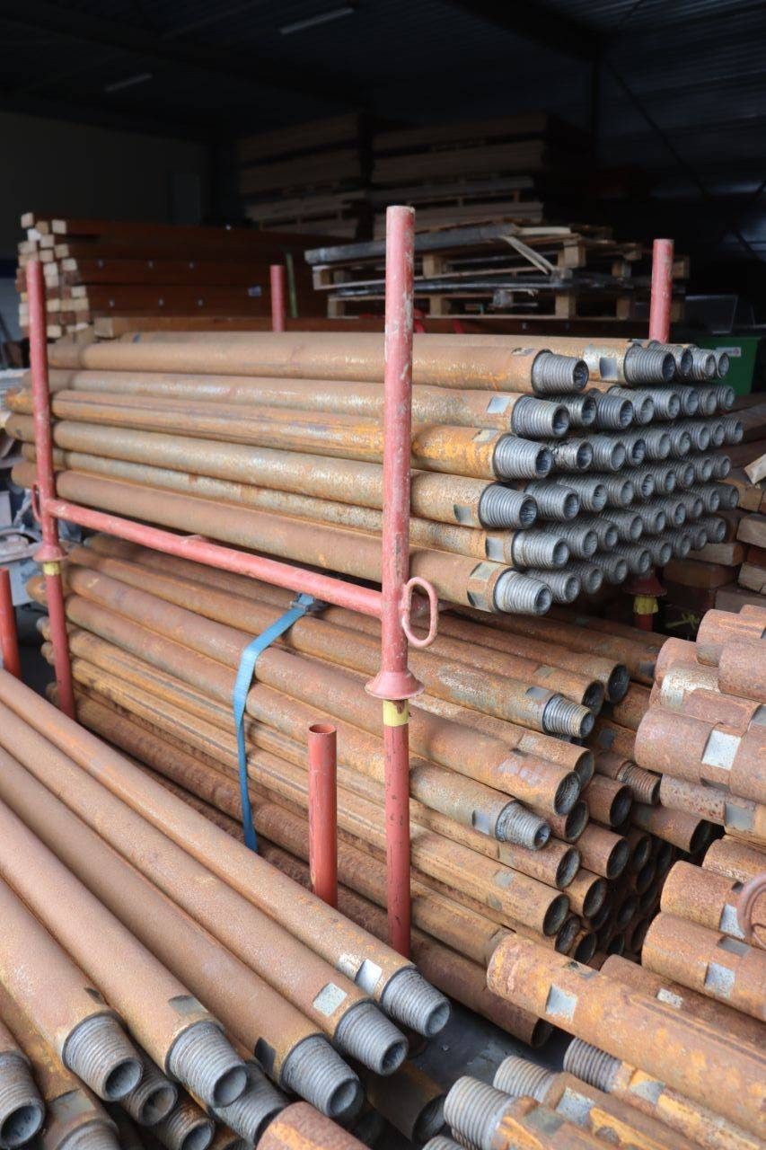Lot of various drill rods