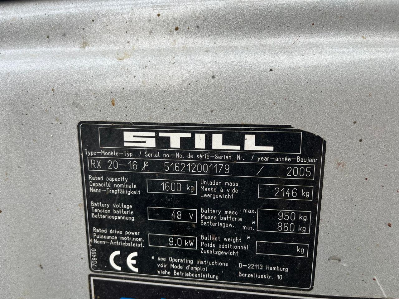 Still RX 20-16 heftruck, elektro,