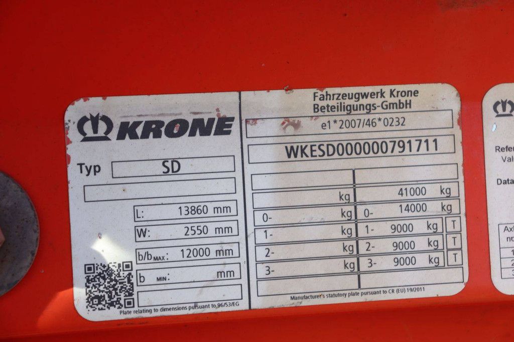 Krone SD 2017 Geschlossener Sattelauflieger