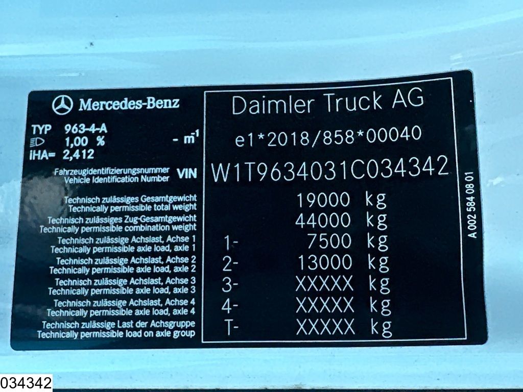 Mercedes Actros 1845 EURO 6, ACC