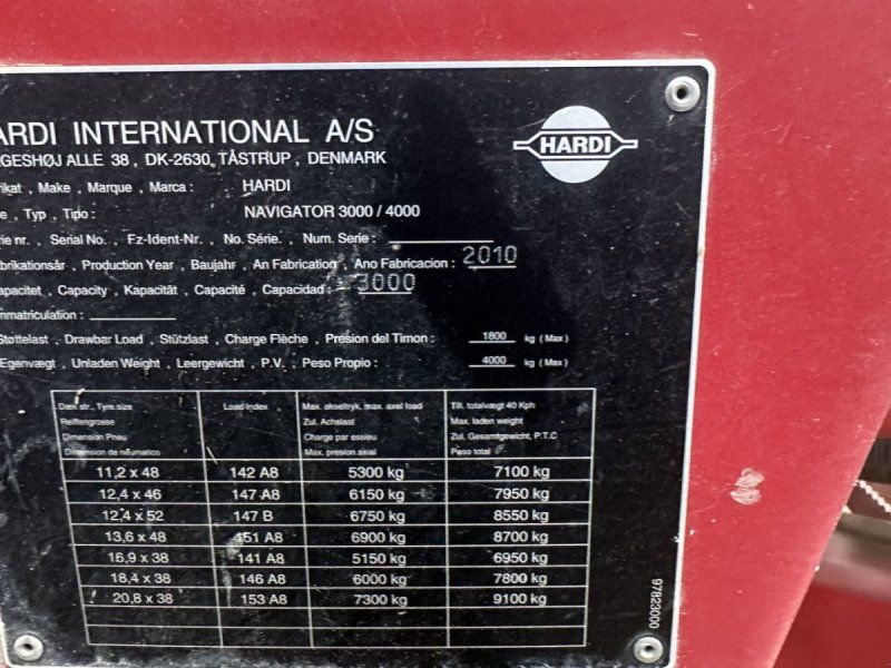 Hardi NAVIGATOR 3000, 20 meter.