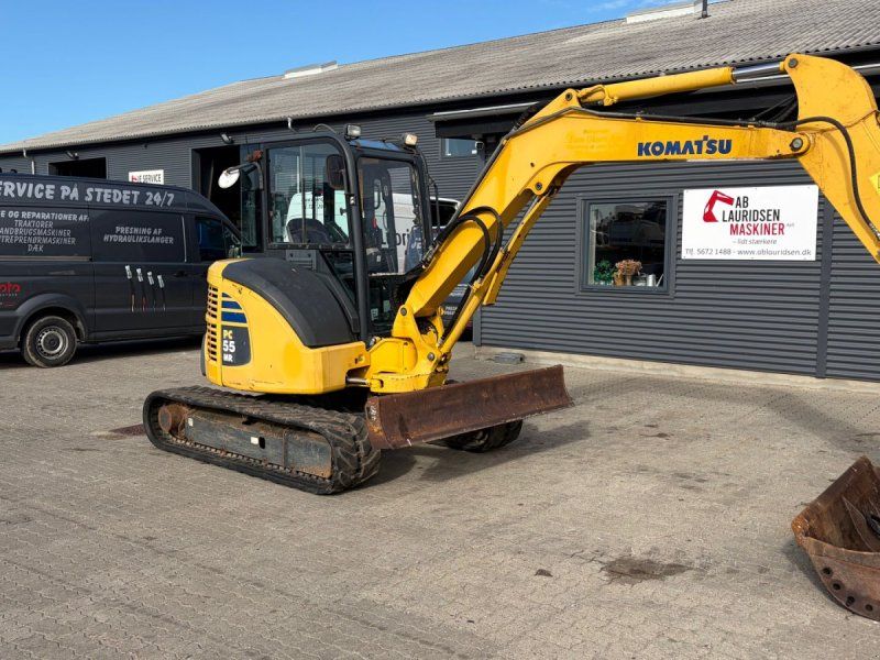 Komatsu PC55MR-3 Ebco skifte & 160 cm kip planerskovl