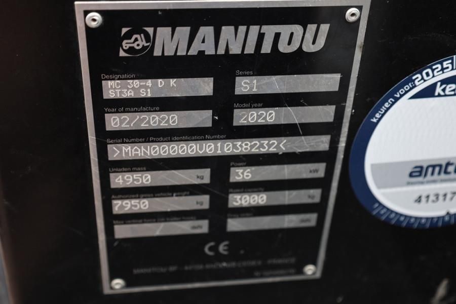 Manitou MC30-4 Valid Inspection, Diesel, 4x4 Drive, 3t Cap