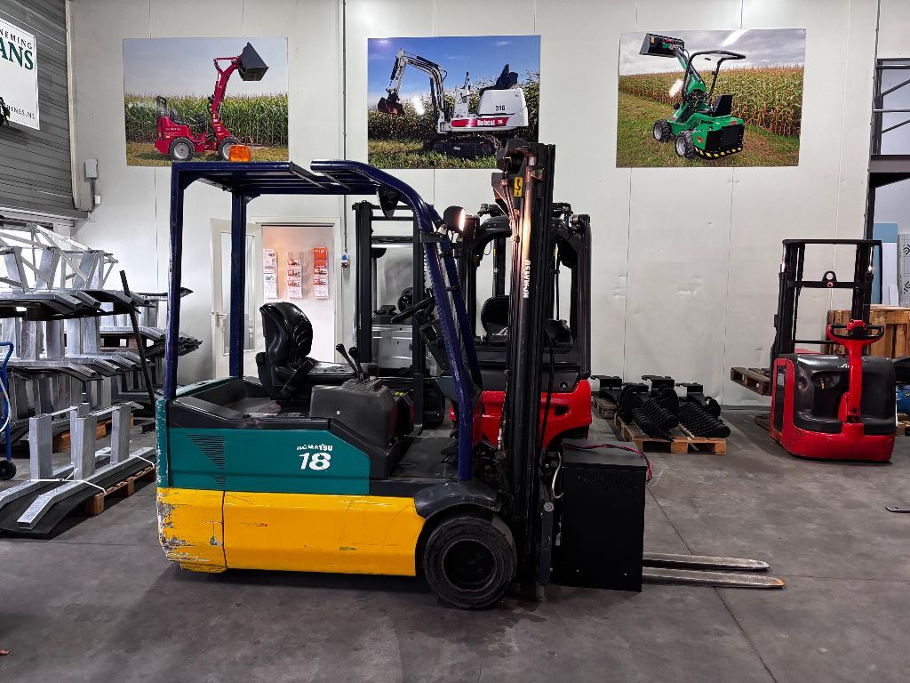 KOMATSU FB18M-2R Elektrische Heftruck TRIPLO FREELIFT SIDESHIFT
