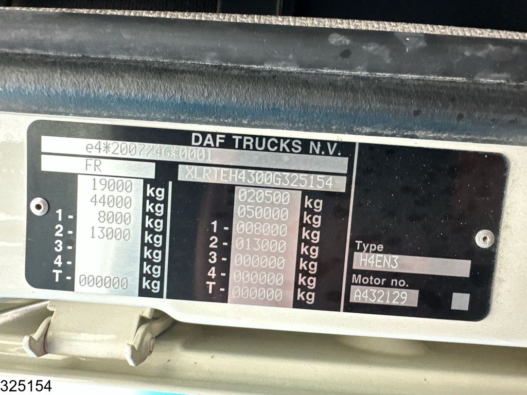 DAF XF 480 EURO 6, engine fault