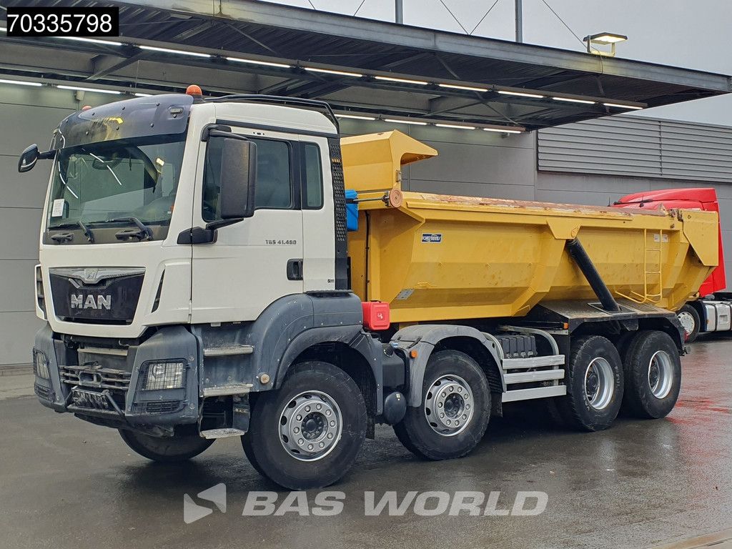 MAN TGS 41.480 8X4 15m3 tipper steel suspension Big-Axle Automatic Retarder Euro 6