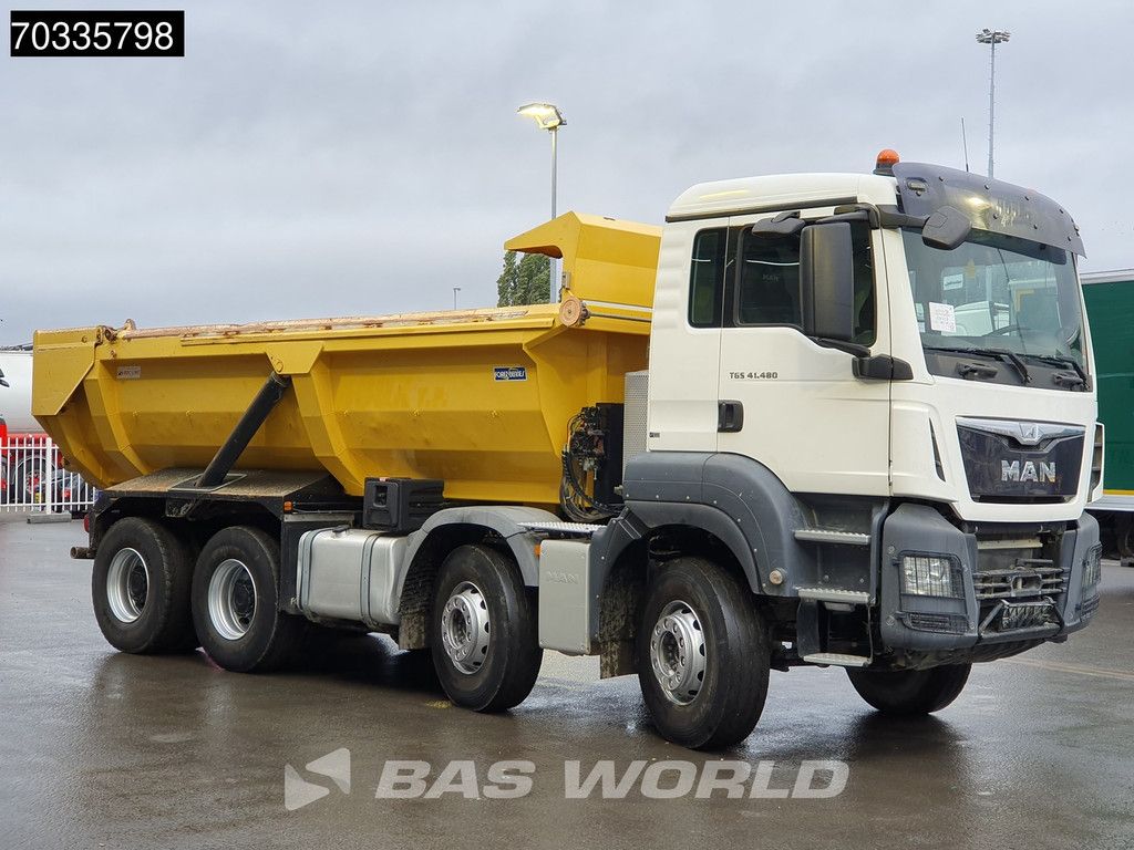 MAN TGS 41.480 8X4 15m3 tipper steel suspension Big-Axle Automatic Retarder Euro 6