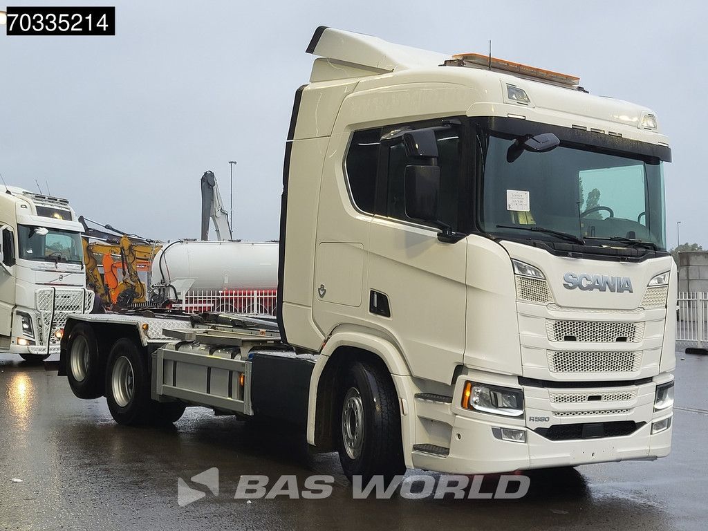 Scania R R580 6X2 AJK containersystem Lift-Axle Full Air suspension Retarder Automatic Euro 6