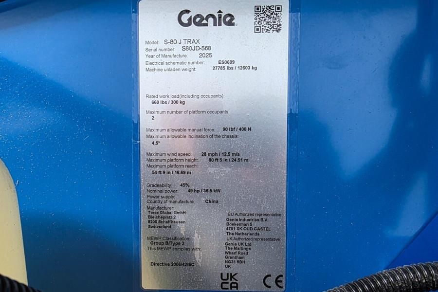 Genie S-80J Trax Valid inspection, Diesel, 4x4 Drive, 26