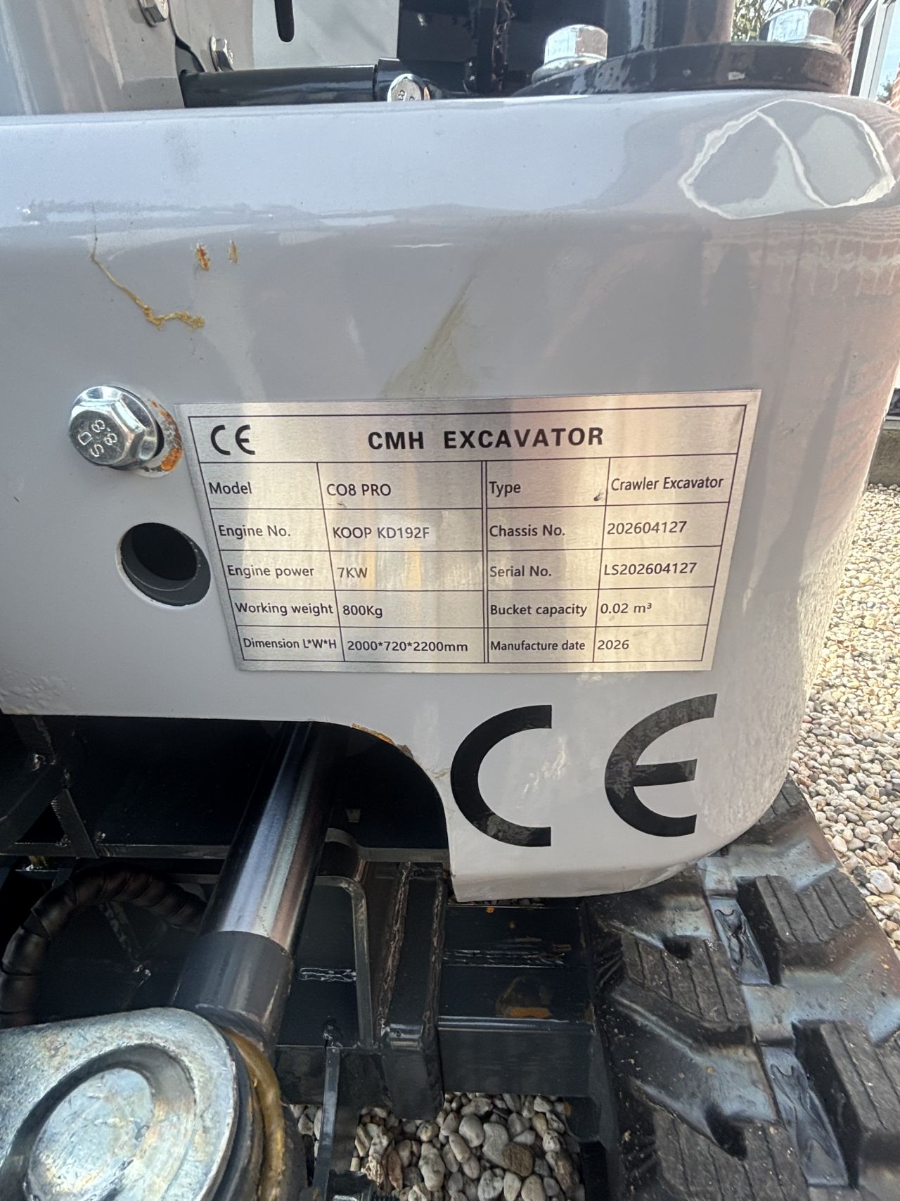 Minigraver graafmachine