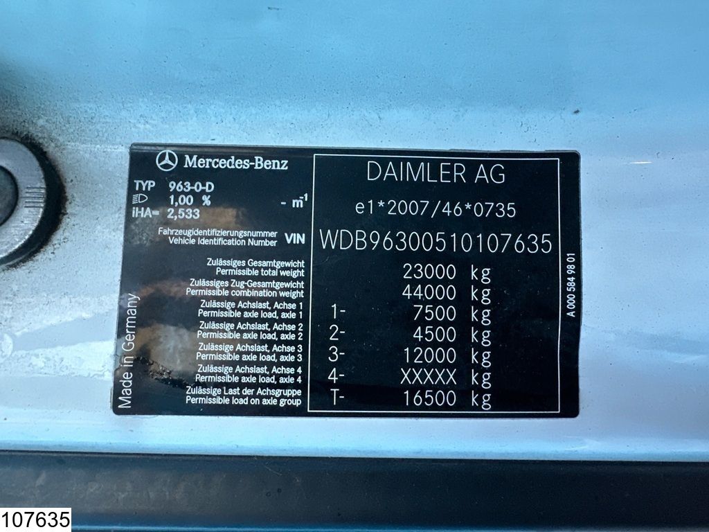 Mercedes Actros 2343 EURO 6, retarder, standairco