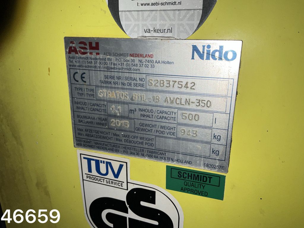 ESVE 2-assige aanhangwagen met Nido 1,1 m³ zoustrooier
