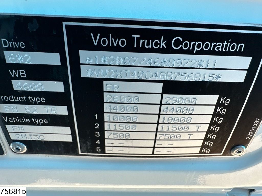 Volvo FMX 500 EURO 6, Retarder, Palfinger, Remote