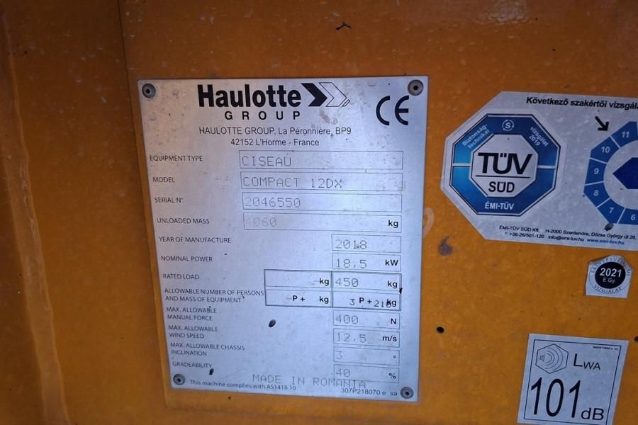 Haulotte Compact 12DX Diesel, 4x4 Drive, 12m Working Height