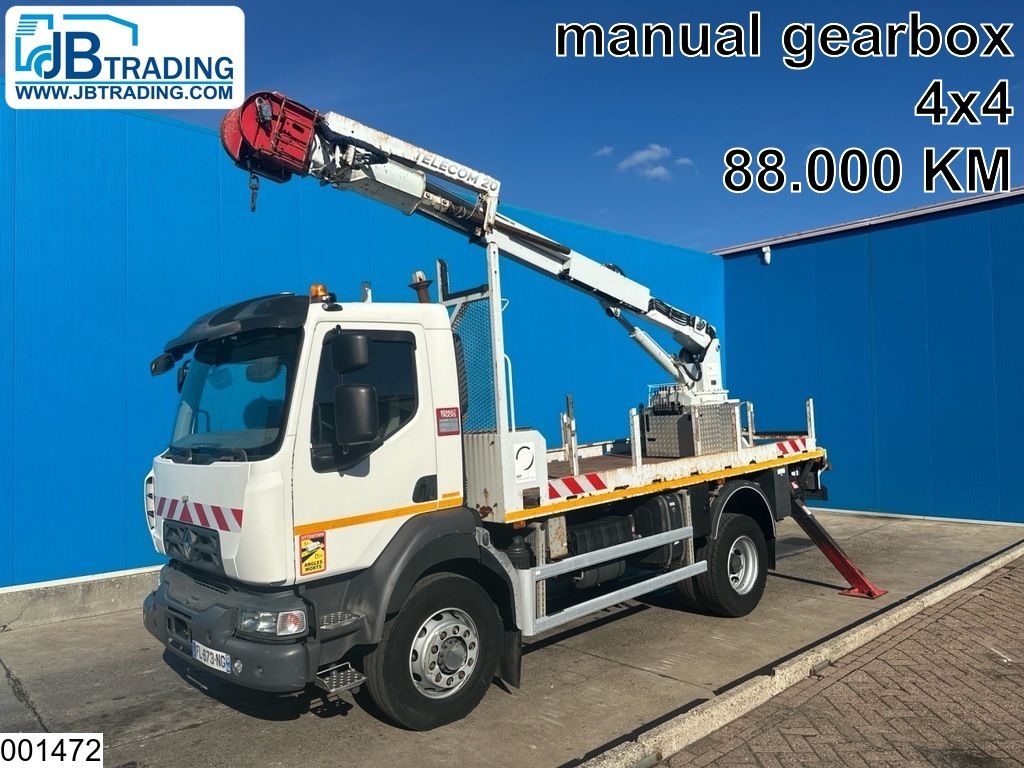 Renault D 16 280 4x4, EURO 6, steel suspension, drilling rig/crane