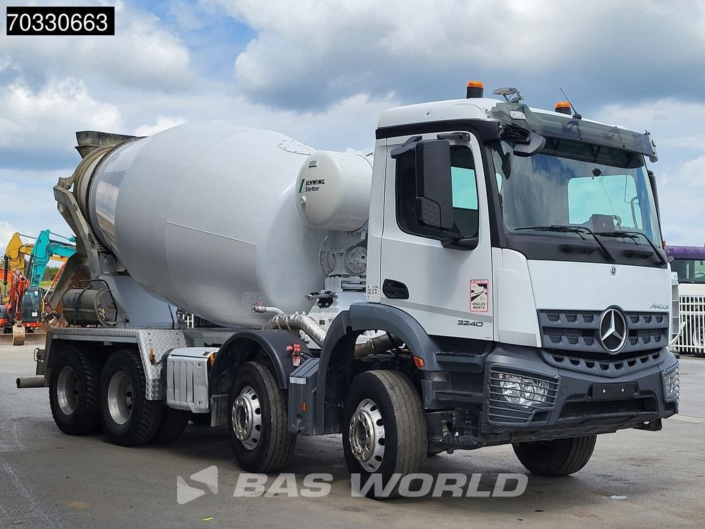 Mercedes Arocs 3240 8X4 9m3 Schwing Stetter mixer Steel suspension Automatic Euro 6