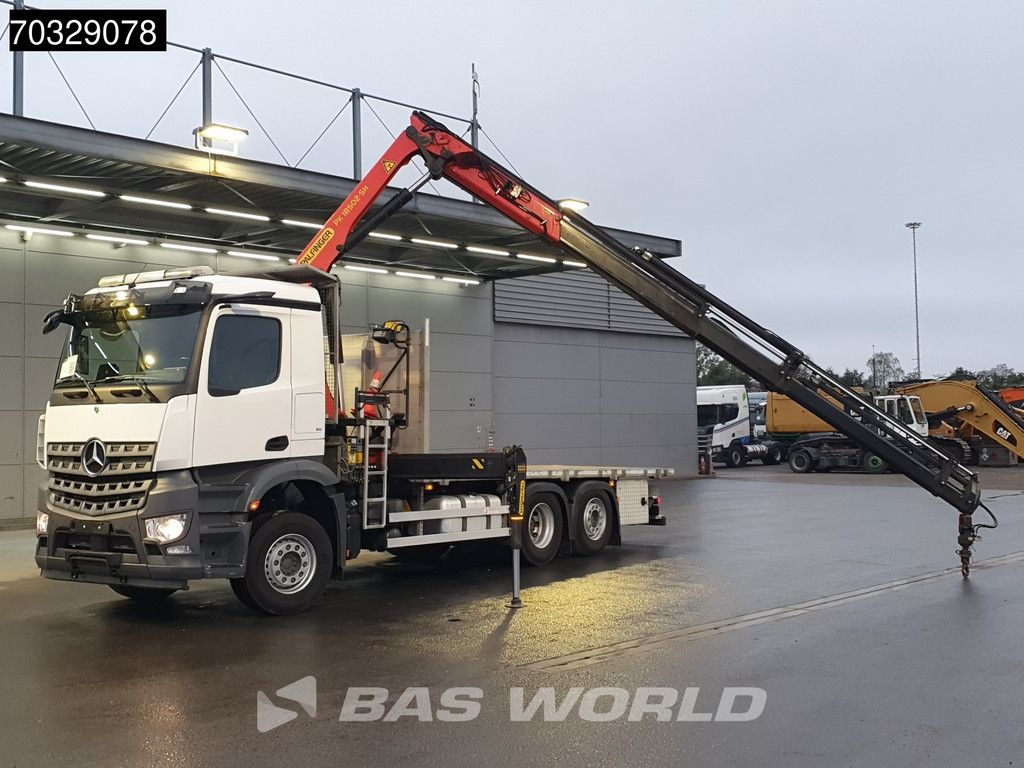 Mercedes Actros 2536 6X2 Palfinger PK18502 SH Kran Crane 6 extensions Lift axle Euro 6