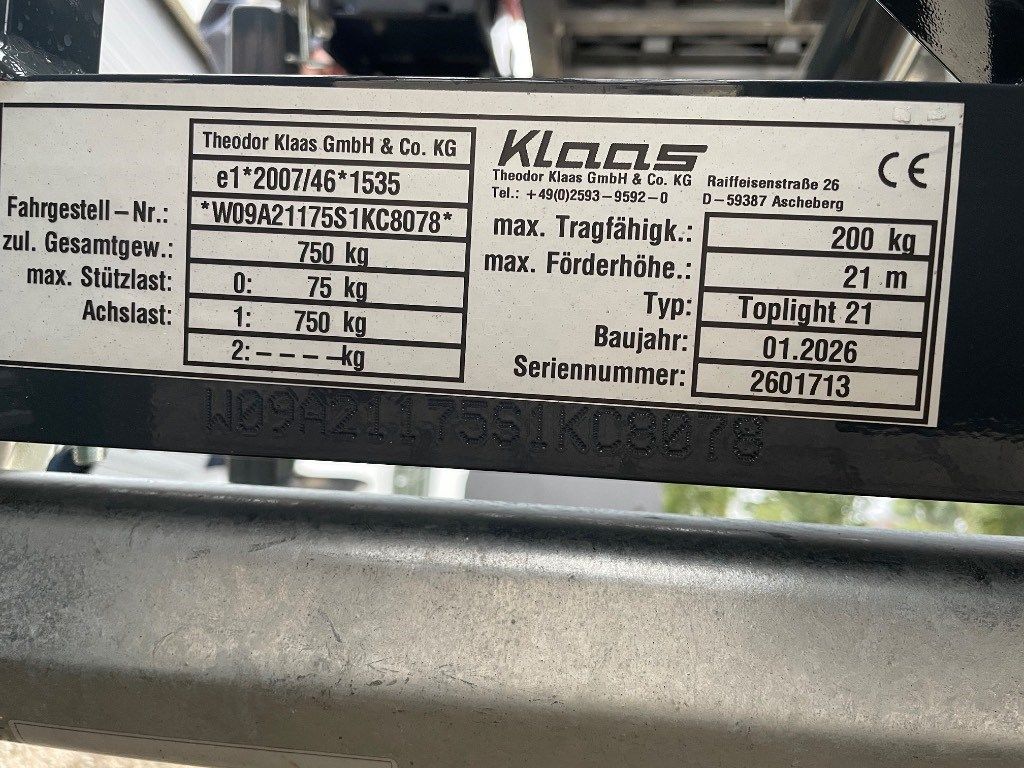 Klaas Toplight 21 BE
