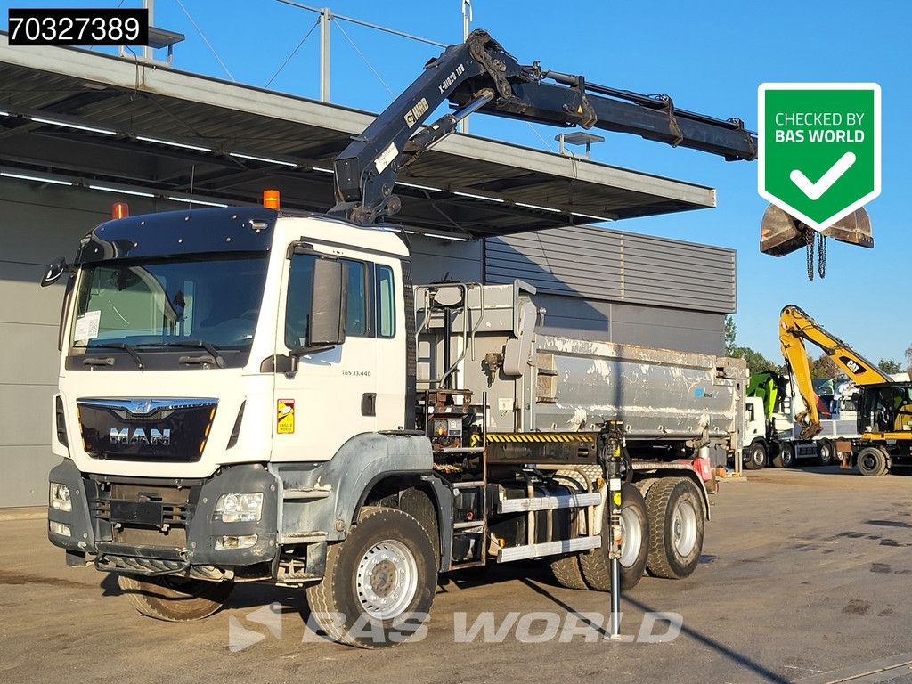 MAN TGS 33.440 6X4 HIAB X-HIDUO 188 E-3 Crane Kran 10m3 2-way tipper Big-Axle Euro 6