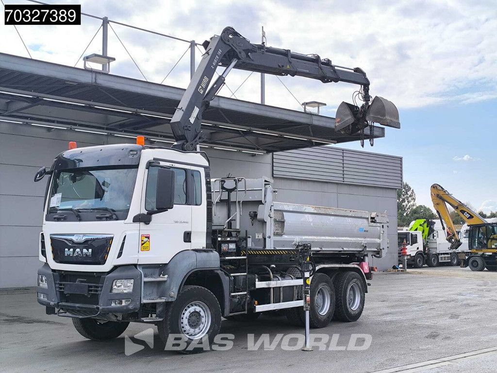 MAN TGS 33.440 6X4 HIAB X-HIDUO 188 E-3 Crane Kran 10m3 2-way tipper Big-Axle Euro 6