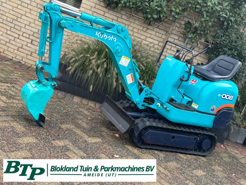 Kubota K-008 gebruikte minigraver 3cil. Diesel 800kg