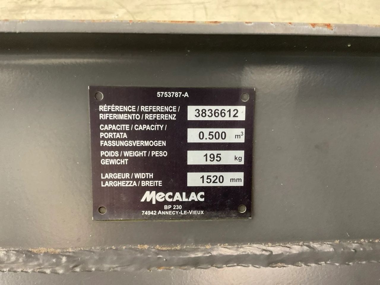 Neue Erdschaufel Weidemann / Mecalac 152 cm breit