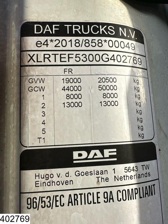 DAF XG 480 EURO 6, ACC, Standairco