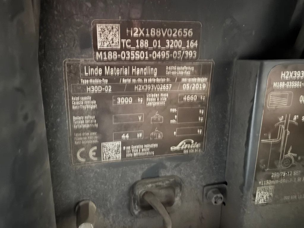 Linde H30 D-02 EVO UITSCHUIFLEPELS !! 5.900 UHR