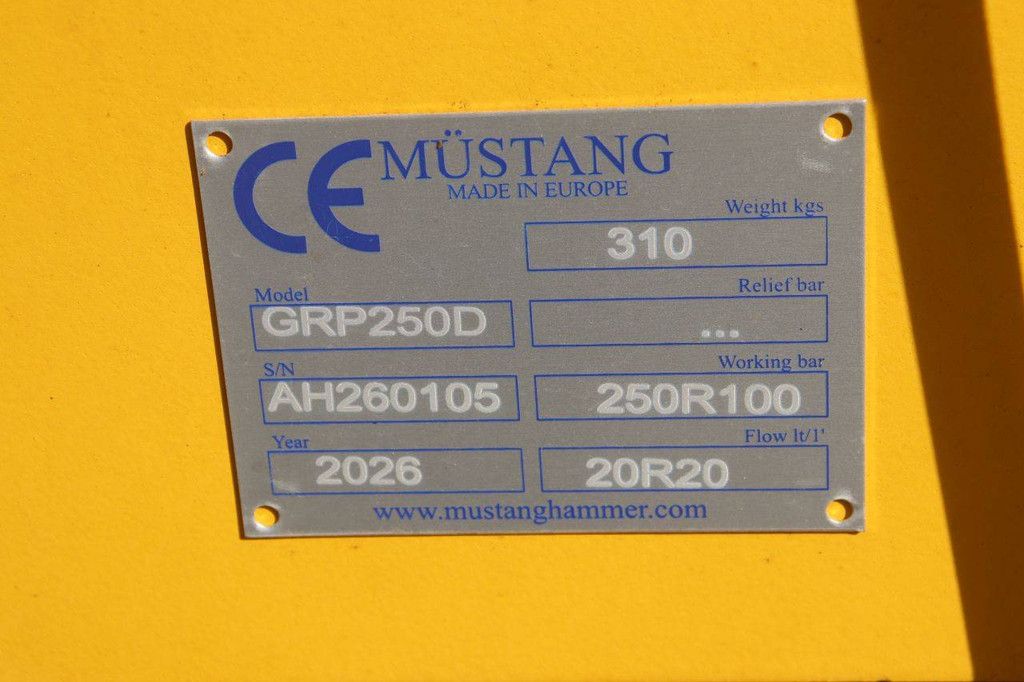 Mustang GRP250D 2026 Sortierung Greifen Neu