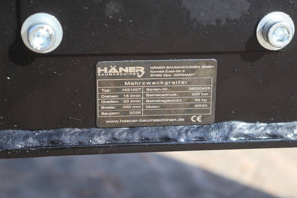Häner HG100T 2026 Sorting Grab New